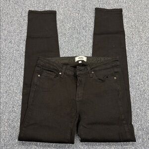 PAIGE Black Straight Leg Jeans Size 28